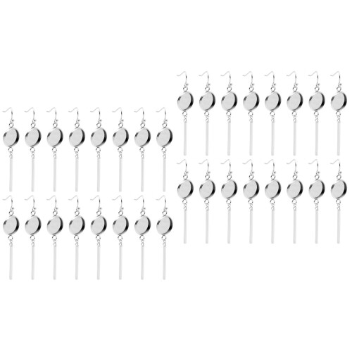 2 Pack Earring Making Supplies Stainless Steel Base Setting Tray 2
