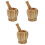 3Pcs Household Yellow Bamboo Garlic Masher Kitchen Tool 3