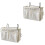 2Pcs White Hanging Bedside Storage Bag Organizer for Dorm Room 3