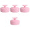 4Pcs Pink Silicone Brush Cleaner Mats Durable Makeup Use 4