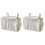 2Pcs White Hanging Bedside Storage Bag Organizer for Dorm Room 2