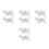8Pcs White Ceramic Milk Container Sauce Jug for Coffee Serving 6