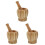 3Pcs Household Yellow Bamboo Garlic Masher Kitchen Tool 2