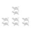 8Pcs White Ceramic Milk Container Sauce Jug for Coffee Serving 7