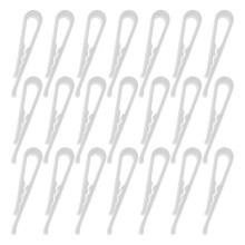 400Pcs White Plastic Shirt Packing Clips Clothes Fixing Clamps