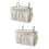 2Pcs White Hanging Bedside Storage Bag Organizer for Dorm Room 7