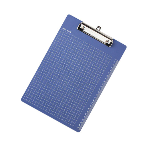 6Pcs Dark Blue Plastic Profile Clipboard with Smooth Edges for Writing 1