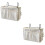 2Pcs White Hanging Bedside Storage Bag Organizer for Dorm Room 6
