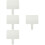 4Pcs Students Dry Erase Paddles White Handheld Double Sided Boards 8