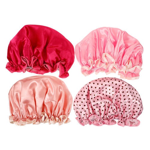 8 Pcs Miss Double Layer Shower Cap