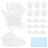5Sets Moisturizing Disposable Foot Gloves Clear Assorted Color Mittens 3