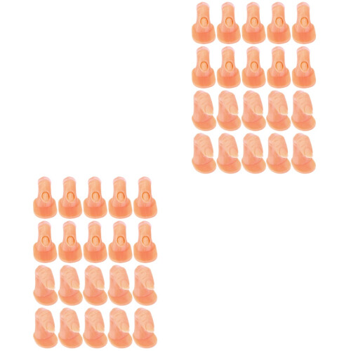 40St Simulation Vingers Chocolade Manicure Training En Nagelkunst 2