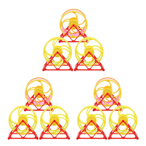 9Pcs Assorted Hamster Exercise Wheel Toy for Healthy Active Pets 1