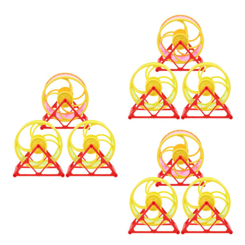 9Pcs Assorted Hamster Exercise Wheel Toy for Healthy Active Pets 2