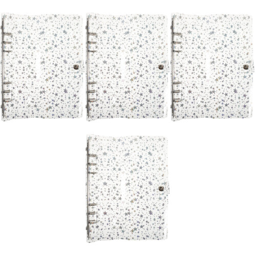 4Pcs Transparent Decorative Binder Covers for School and Office 1