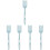 5pcs Silicone Cooking Fork Silica Gel Mixing Spoon Spaghetti 5