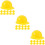 30Pcs Creative Yellow Mini Safety Plastic Doll Accessories 4