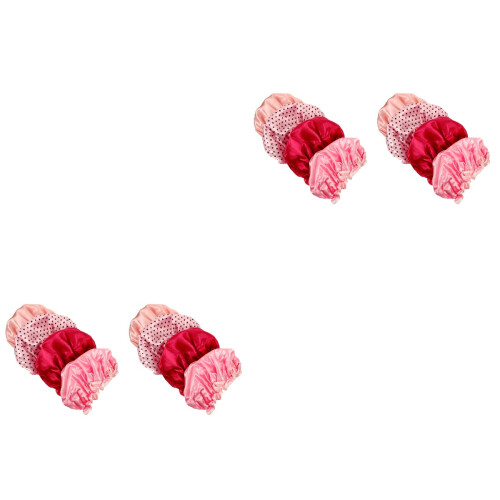 8 Pcs Miss Double Layer Shower Cap 2