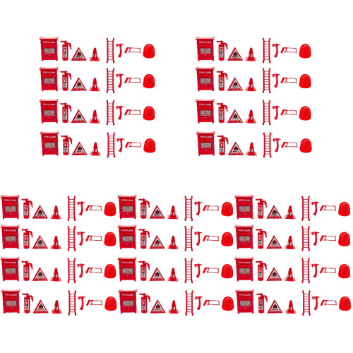 20Sets Teaching Kids Fire Extinguisher Toy Mini Ladder Red Durable 1