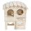 3Pcs Beige Wooden Hamster Hideout for Cage with Comfortable Space 1