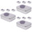 3Pcs Clear Window Cookie Tins with Lids Silver Candy Boxes 8