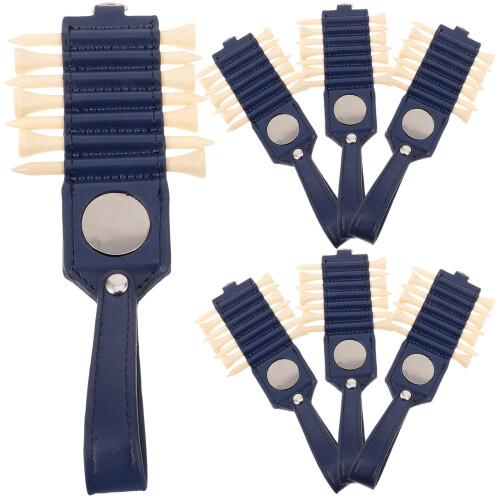 4Sets PU Golfing Tee Organizer Blue Holder for Golfer 2