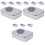 3Pcs Clear Window Cookie Tins with Lids Silver Candy Boxes 5