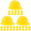 30Pcs Creative Yellow Mini Safety Plastic Doll Accessories 11