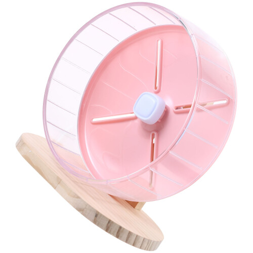3Sets Decorative Pink Hamster Wheel Silent Ergonomic Exercise Cage Toy 2