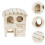 3Pcs Beige Wooden Hamster Hideout for Cage with Comfortable Space 6