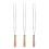 9 Pcs Stainless Steel Roasting Fork Wooden 1