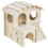 3Pcs Beige Wooden Hamster Hideout for Cage with Comfortable Space 2