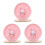 3Sets Decorative Pink Hamster Wheel Silent Ergonomic Exercise Cage Toy 10