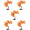 5Pcs USB Powered LED Tree Lamp Orange Maple Leaves Tabletop Light 9