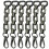 24Pcs Black Bag Strap Chains Convenient Shoulder Bag Extenders 10
