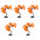 5Pcs USB Powered LED Tree Lamp Orange Maple Leaves Tabletop Light 4