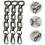 24Pcs Black Bag Strap Chains Convenient Shoulder Bag Extenders 9