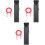 3Pcs Keyboard Cleaning Brush Black Plastic with Keycap Puller for Pc 3