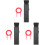 3Pcs Keyboard Cleaning Brush Black Plastic with Keycap Puller for Pc 2