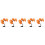 5Pcs USB Powered LED Tree Lamp Orange Maple Leaves Tabletop Light 10