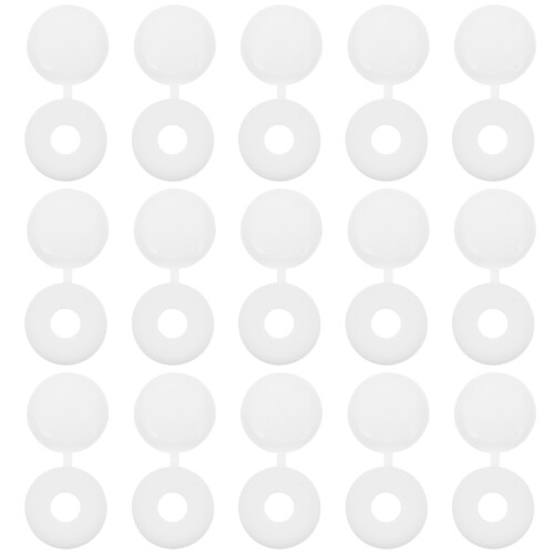 600Pcs White Screw Protective Plastic Caps for Screw Rust Protection