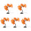 5Pcs USB Powered LED Tree Lamp Orange Maple Leaves Tabletop Light 3