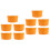 10Pcs Ceramic Baking Bowls Orange Small Soup Bowls Chic Home Kitchen 4