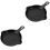2Pcs High Temperature Resistant Ceramic Baking Pans Black with Handles 5