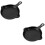 2Pcs High Temperature Resistant Ceramic Baking Pans Black with Handles 8