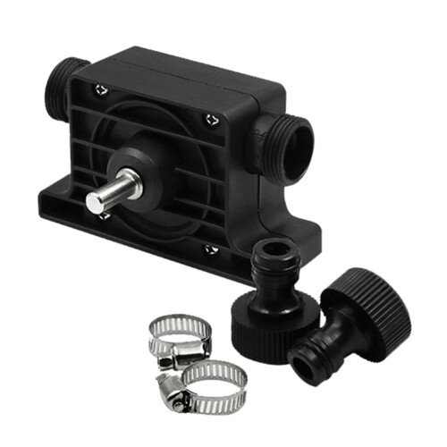 2Pcs Water Transfer Pump Electric Drill Drive Large Flow Black Case