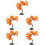 5Pcs USB Powered LED Tree Lamp Orange Maple Leaves Tabletop Light 7