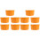 10Pcs Ceramic Baking Bowls Orange Small Soup Bowls Chic Home Kitchen 2
