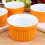 10Pcs Ceramic Baking Bowls Orange Small Soup Bowls Chic Home Kitchen 10
