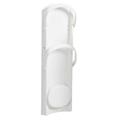 2Pcs White Wall-Mounted ABS Umbrella Storage Rack with Folding Design